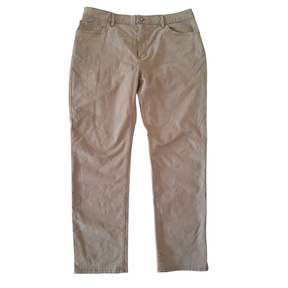 Flint and Tinder 365 Pants  38x32 Straight Fit Khaki Tan Cotton Stretch Chinos